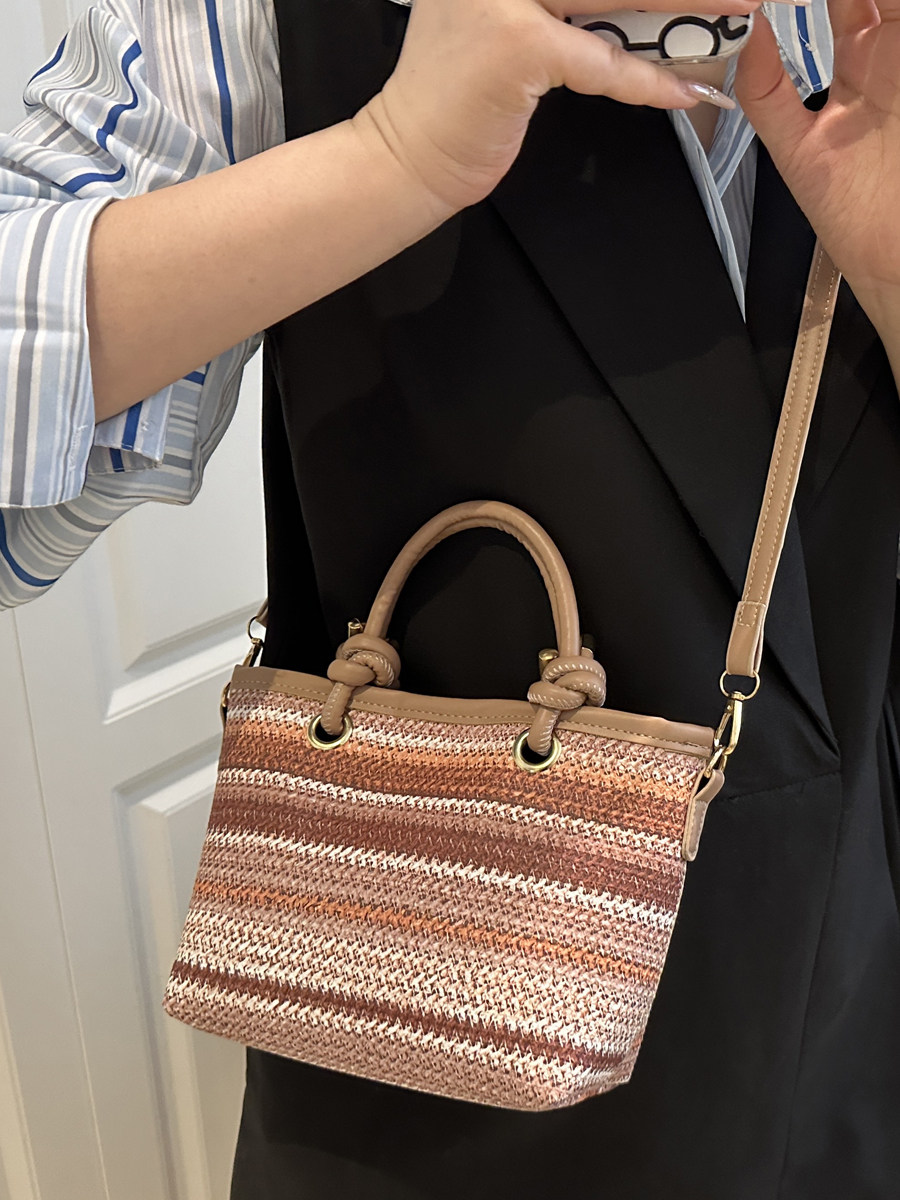Women Handheld Bags - حقيبة يد نسائية منسوجة يدويًا، حقيبة