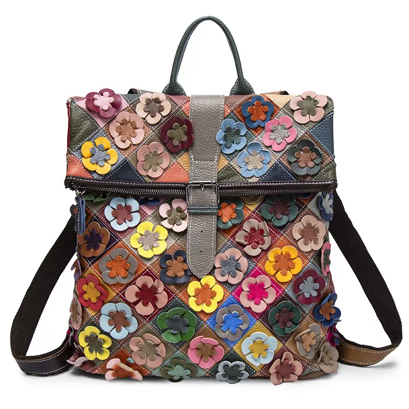 Women Bags Leather - حقيبة ظهر نسائية كلاسيكية من الجلد