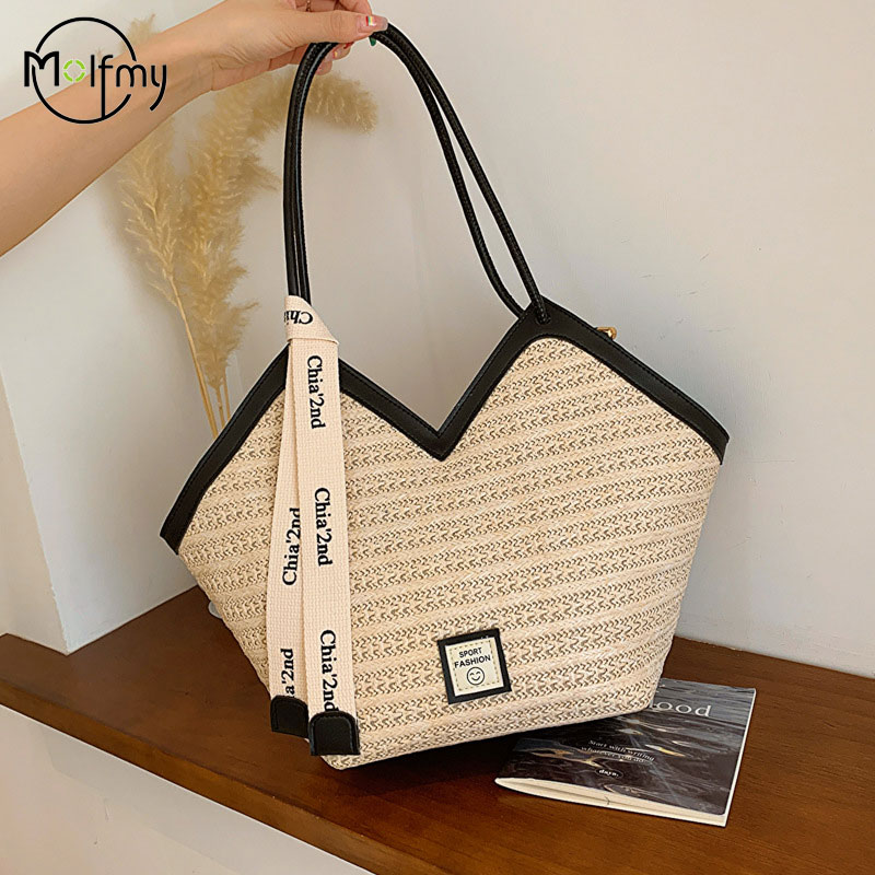 Women Bags Handmade - السيدات حقيبة شاطئية خمر اليدوية المنسوجة