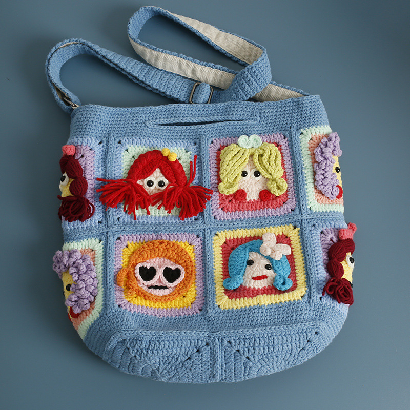 Women Bags Handmade - حقيبة كتف يدوية الصنع من الكروشيه