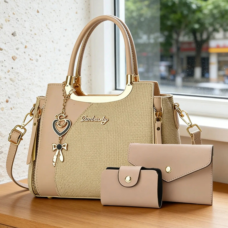 Women Bags Leather - مجموعة حقائب يد أنيقة للنساء، حقائب