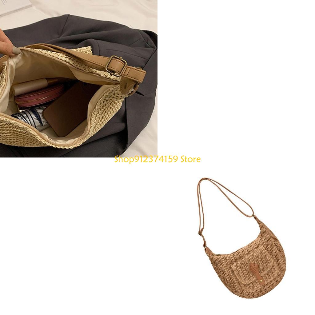 Women Bags Handmade - G5AE حقيبة شاطئ نسائية من القش