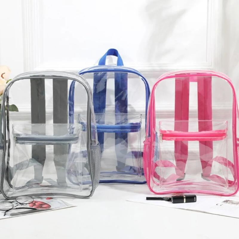 Women Bags Waterproof - حقيبة ظهر شفافة من البولي فينيل