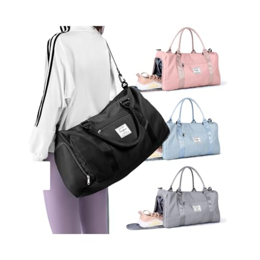Women Bags Leather - حقائب رياضية صغيرة سوداء للنساء والرجال،
