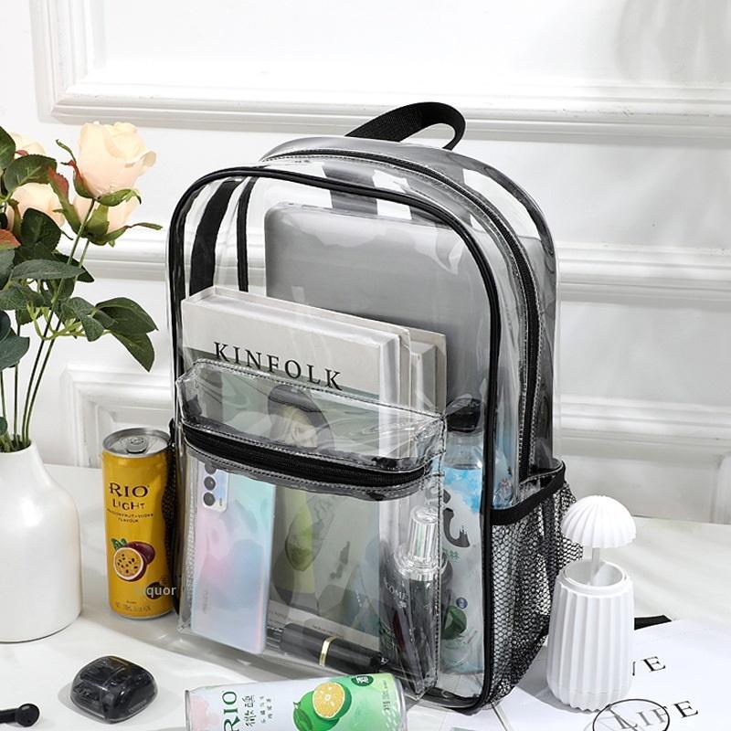 Women Bags Waterproof - حقيبة ظهر شفافة من البولي فينيل