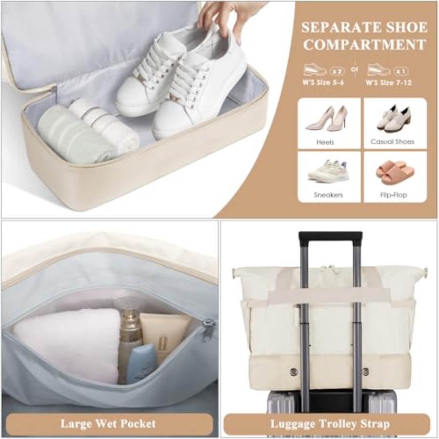 حقيبة رياضية للنساء، حقيبة سفر - مراجعة Women Bags Leather وسعره