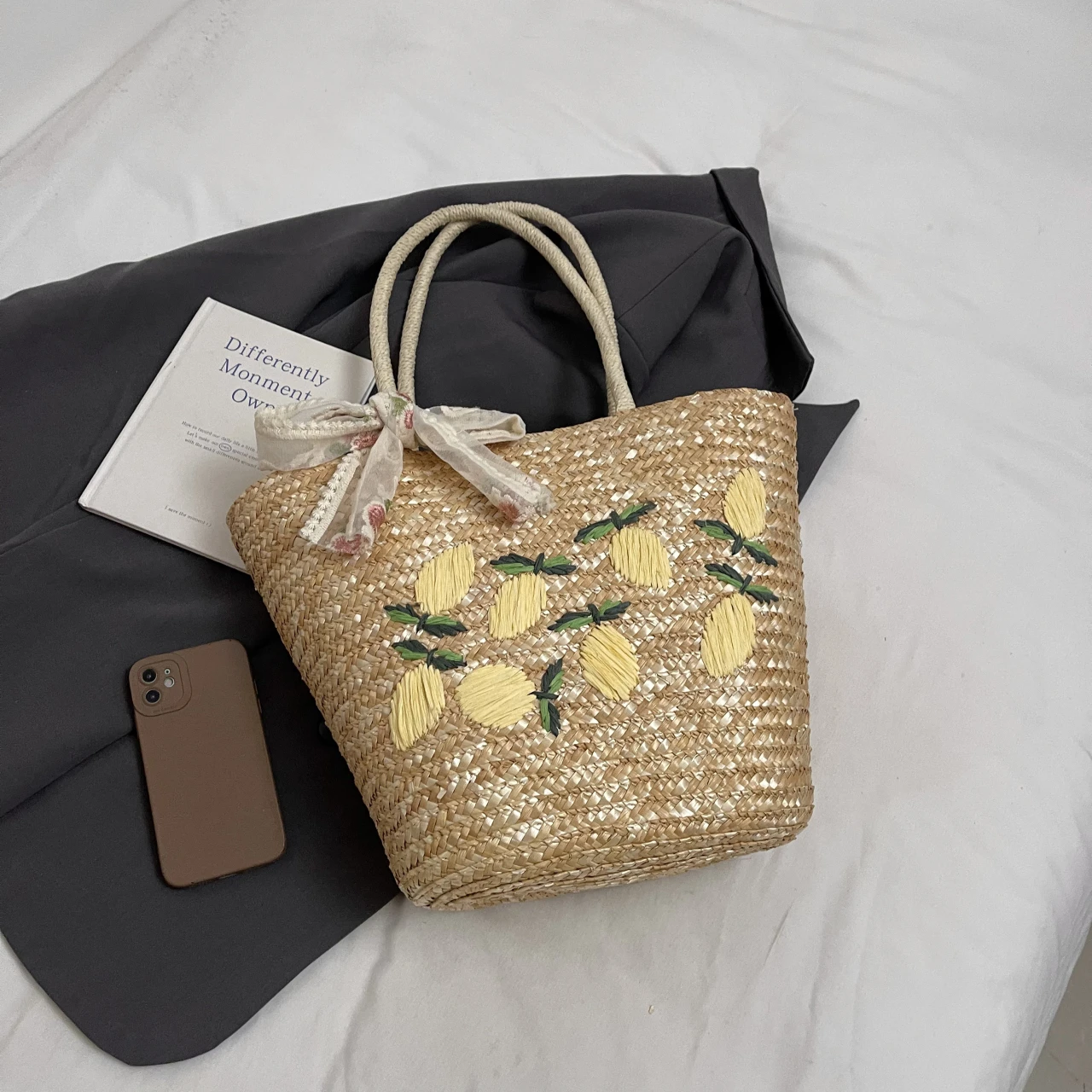 سعة كبيرة حقيبة كتف الشاطئ مصم - مراجعة Women Bags Handmade وسعره