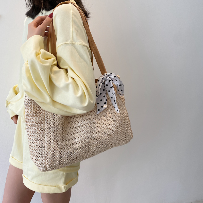 الصيف وشاح Bowknot القش حقيبة  - مراجعة Women Bags Handmade وسعره