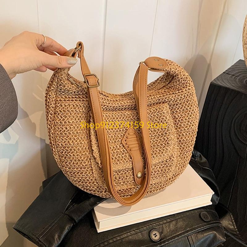 G5AE حقيبة شاطئ نسائية من القش - مراجعة Women Bags Handmade وسعره