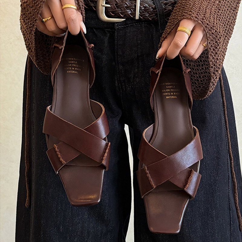 حذاء نسائي جديد صيفي من الجلد  - مراجعة Women'S Retro Bags وسعره
