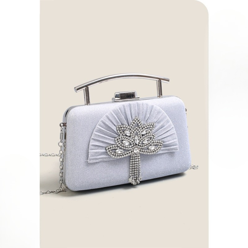 حقيبة سهرة معدنية أنيقة لامعة  - مراجعة Women Handheld Bags وسعره