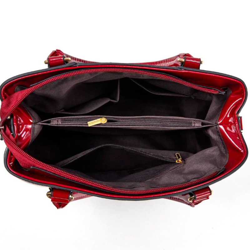 طقم حقائب نسائية من 3 قطع بتصم - مراجعة Women Bags Leather وسعره