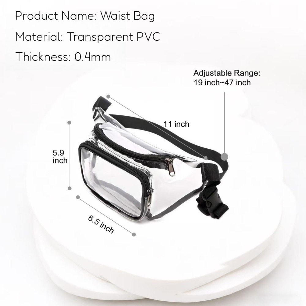 حقيبة خصر شفافة من البولي فيني - مراجعة Women Bags Waterproof وسعره
