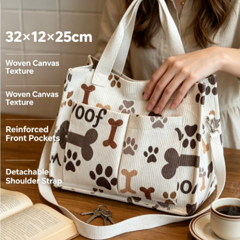 حقيبة كوردروي عصرية صديقة للبي - مراجعة Women Handheld Bags وسعره