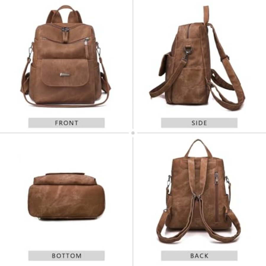 حقيبة ظهر من الجلد الصناعي للن - مراجعة Women Bags Leather وسعره