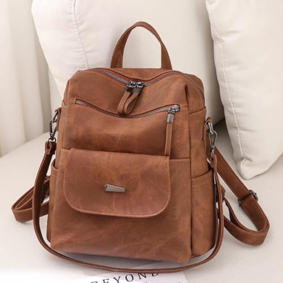 حقيبة ظهر من الجلد الصناعي للن - مراجعة Women Bags Leather وسعره